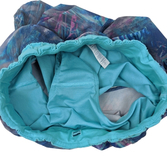 Ivivva Lululemon Girls Lightning Stride Athletic Shorts Sz 14 Blue Workout Cheer - Picture 7 of 9